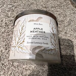 White Barn Apple Weather Scented Luminary Candle